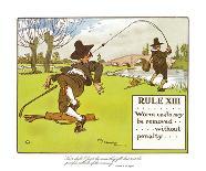 Rule VII: A Ball Must be Played Wherever it Lies, from "Rules of Golf," Published circa 1905-Charles Crombie-Framed Giclee Print