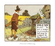 Rule XXXII: A Player May Stand out of Bounds to Play a Ball Lying Within Bounds, from Rules of Golf-Charles Crombie-Giclee Print