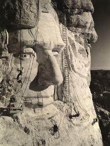 The Face of Abraham Lincoln At Mount Rushmore by Charles D'Emery