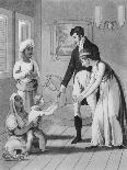 A European Lady Giving Instructions to Her Durzee, or Native Tailor-Charles D'oyly-Framed Premier Image Canvas