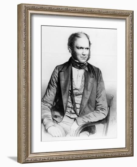 Charles Darwin, 1849 (Litho)-Thomas Herbert Maguire-Framed Giclee Print