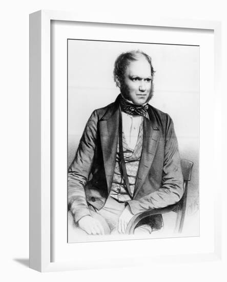 Charles Darwin, 1849 (Litho)-Thomas Herbert Maguire-Framed Giclee Print