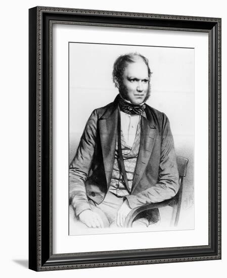 Charles Darwin, 1849 (Litho)-Thomas Herbert Maguire-Framed Giclee Print