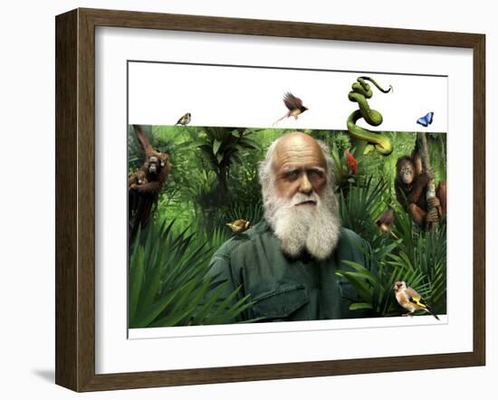 Charles Darwin, British Naturalist-SMETEK-Framed Photographic Print