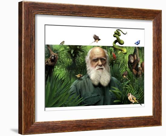 Charles Darwin, British Naturalist-SMETEK-Framed Photographic Print