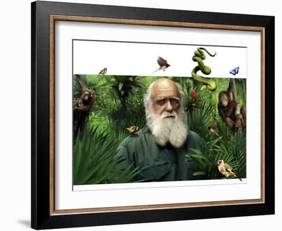 Charles Darwin, British Naturalist-SMETEK-Framed Photographic Print