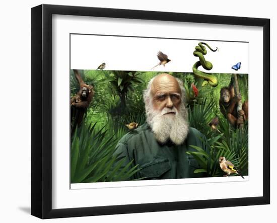Charles Darwin, British Naturalist-SMETEK-Framed Photographic Print