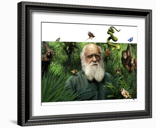 Charles Darwin, British Naturalist-SMETEK-Framed Photographic Print