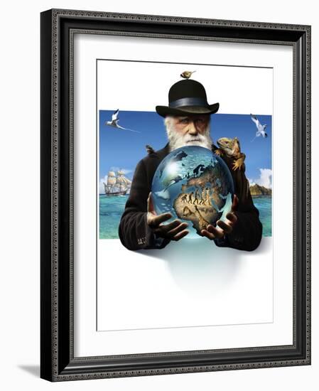 Charles Darwin, British Naturalist-SMETEK-Framed Photographic Print