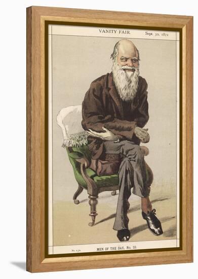 Charles Darwin Naturalist-Spy (Leslie M. Ward)-Framed Premier Image Canvas