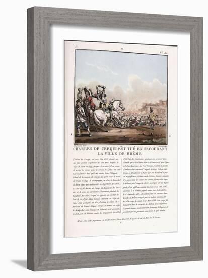 Charles De Crequi Is Killed During the Liberation of the Town of Breme, C.1786-1792-Antoine Louis Francois Sergent-marceau-Framed Giclee Print