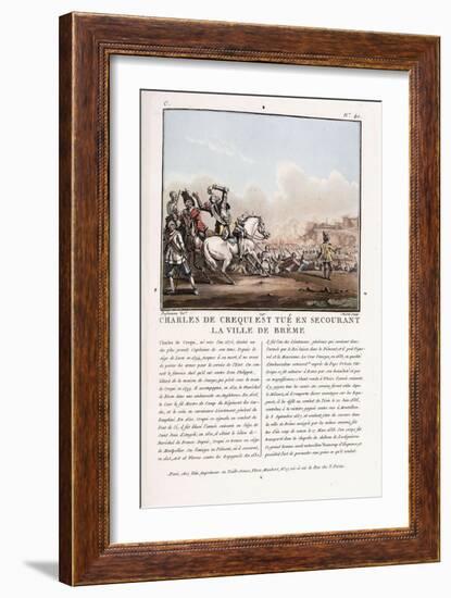 Charles De Crequi Is Killed During the Liberation of the Town of Breme, C.1786-1792-Antoine Louis Francois Sergent-marceau-Framed Giclee Print