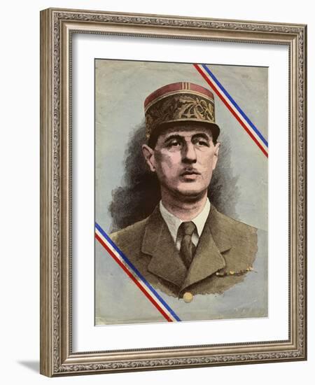 Charles de Gaulle-L. Serre-Framed Photographic Print