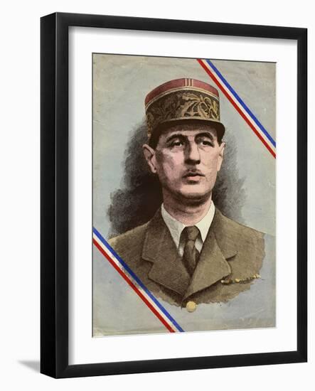 Charles de Gaulle-L. Serre-Framed Photographic Print