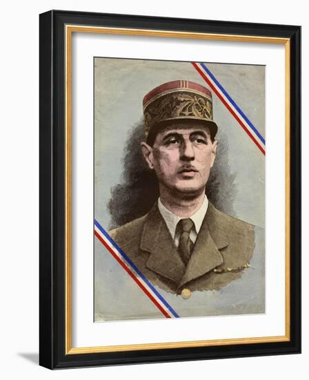 Charles de Gaulle-L. Serre-Framed Photographic Print