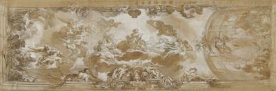 Etude pour un plafond représentant l'Olympe avec Junon, Mercure, Saturne-Charles de La Fosse-Giclee Print