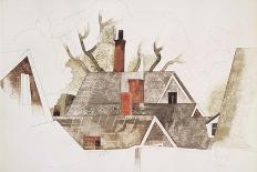 Buildings Abstraction, Lancaster, 1931 (Oil on Board)-Charles Demuth-Giclee Print