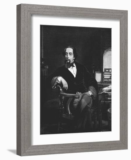 'Charles Dickens (1812-1870)', 1859, (1912)-William Powell Frith-Framed Giclee Print