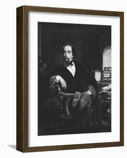 'Charles Dickens (1812-1870)', 1859, (1912)-William Powell Frith-Framed Giclee Print