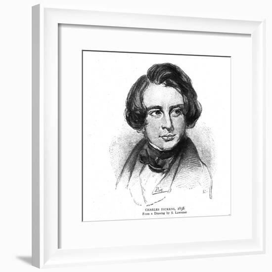 Charles Dickens, 1838-S Lawrence-Framed Giclee Print