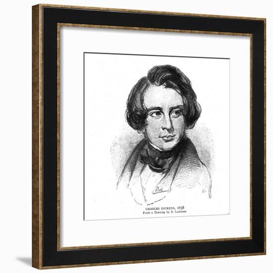 Charles Dickens, 1838-S Lawrence-Framed Giclee Print