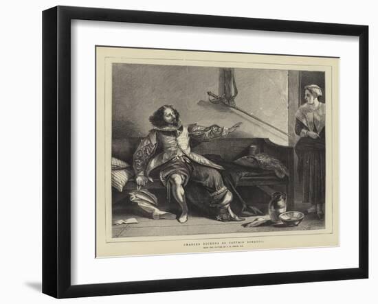 Charles Dickens as Captain Bobadill-Charles Robert Leslie-Framed Giclee Print