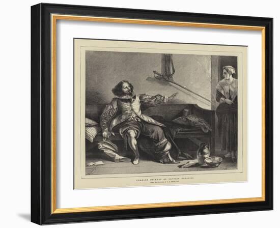 Charles Dickens as Captain Bobadill-Charles Robert Leslie-Framed Giclee Print