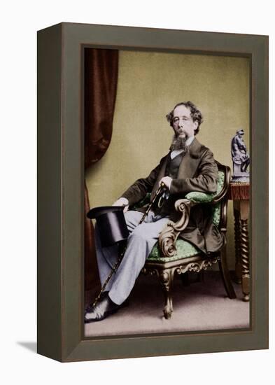 Charles Dickens, C. 1865-null-Framed Premier Image Canvas