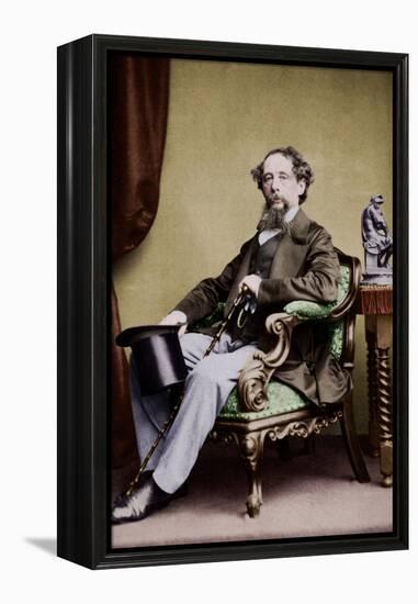 Charles Dickens, C. 1865-null-Framed Premier Image Canvas