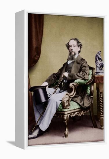 Charles Dickens, C. 1865-null-Framed Premier Image Canvas