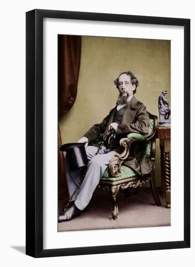 Charles Dickens, C. 1865-null-Framed Photographic Print