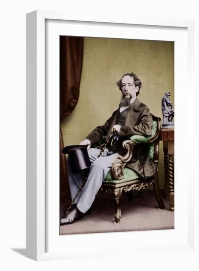 Charles Dickens, C. 1865-null-Framed Photographic Print