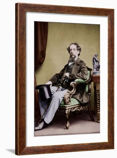 Charles Dickens, C. 1865-null-Framed Photographic Print