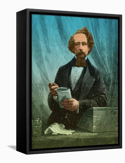 Charles Dickens, English Author-Science Source-Framed Premier Image Canvas