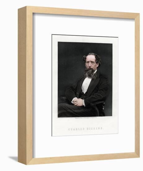 Charles Dickens, English novelist and journalist, 1876-Unknown-Framed Giclee Print