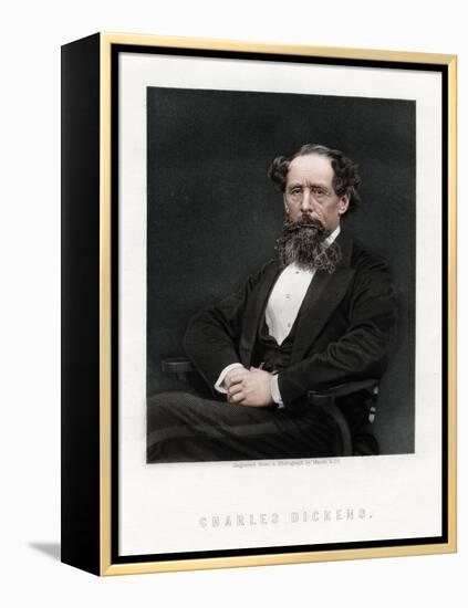 Charles Dickens, English novelist and journalist, 1876-Unknown-Framed Premier Image Canvas