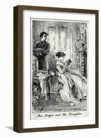 Charles Dickens' 'Our Mutual Friend'-Marcus Stone-Framed Giclee Print