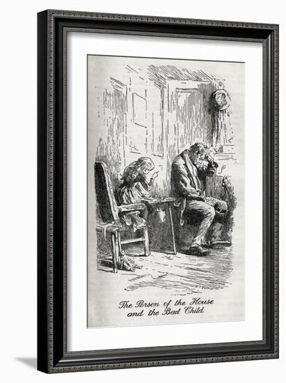 Charles Dickens' 'Our Mutual Friend'-Marcus Stone-Framed Giclee Print