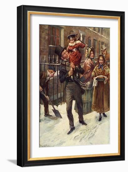 Charles Dickens 's 'A Christmas Carol'-Harold Copping-Framed Giclee Print