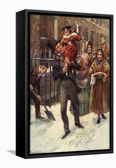 Charles Dickens 's 'A Christmas Carol'-Harold Copping-Framed Premier Image Canvas