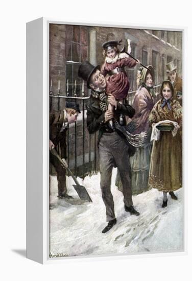 Charles Dickens 's 'A Christmas Carol'-Harold Copping-Framed Premier Image Canvas