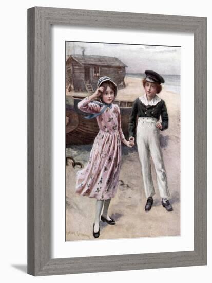 Charles Dickens 's 'David Copperfield'-Harold Copping-Framed Giclee Print