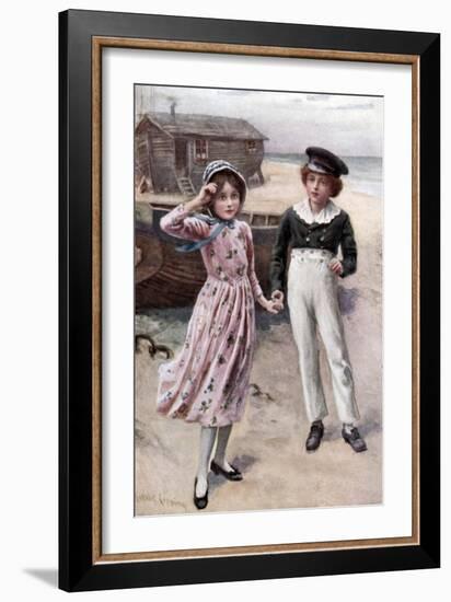 Charles Dickens 's 'David Copperfield'-Harold Copping-Framed Giclee Print