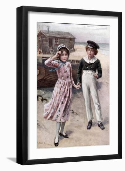 Charles Dickens 's 'David Copperfield'-Harold Copping-Framed Giclee Print