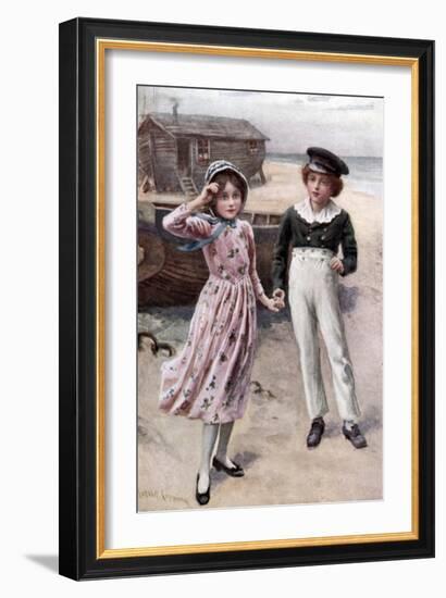 Charles Dickens 's 'David Copperfield'-Harold Copping-Framed Giclee Print