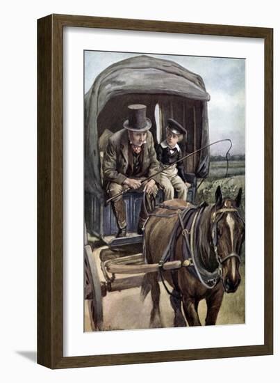 Charles Dickens 's 'David Copperfield'-Harold Copping-Framed Giclee Print