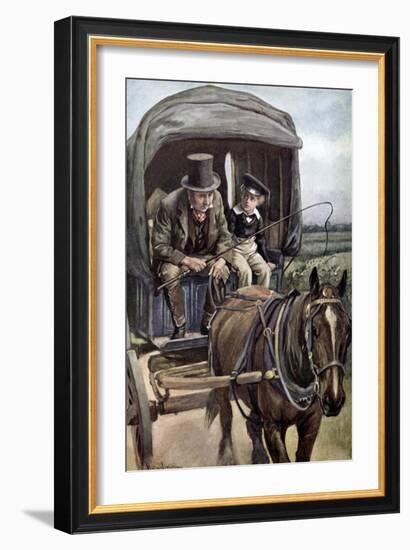 Charles Dickens 's 'David Copperfield'-Harold Copping-Framed Giclee Print