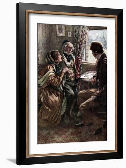 Charles Dickens 's 'Little Dorrit'-Harold Copping-Framed Giclee Print