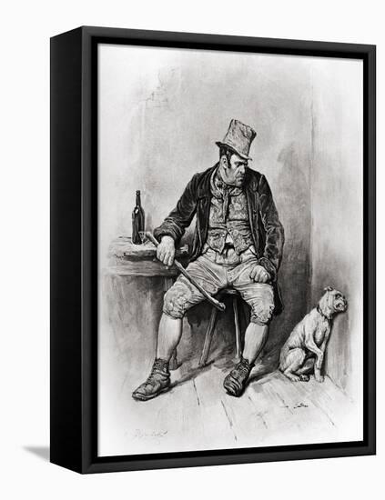 Charles Dickens 's 'Oliver-Frederick Barnard-Framed Premier Image Canvas