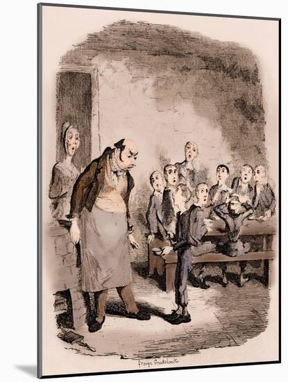 Charles Dickens 's 'The Adventures of Oliver Twist-George Cruikshank-Mounted Giclee Print